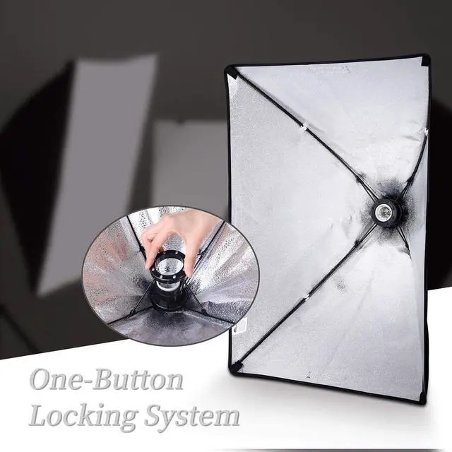 Alt view image 5 of 7 - ShowMaven Softbox Lighting Kit Photography- Professional Continuous Light System Photo Lighting Kit with E27 135W Bulbs 5500K Photo Equipment for Portraits Video Shooting