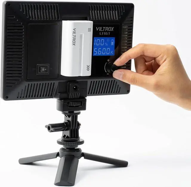 Alt view image 6 of 7 - VILTROX 15W LED Video Light Panel, 3300K-5600K On Camera Light, Super Thin Key Light Panel with NP-F550, Led Photography Lighting CRI95+ for Studio Photography Video Recording Live Streaming L116T