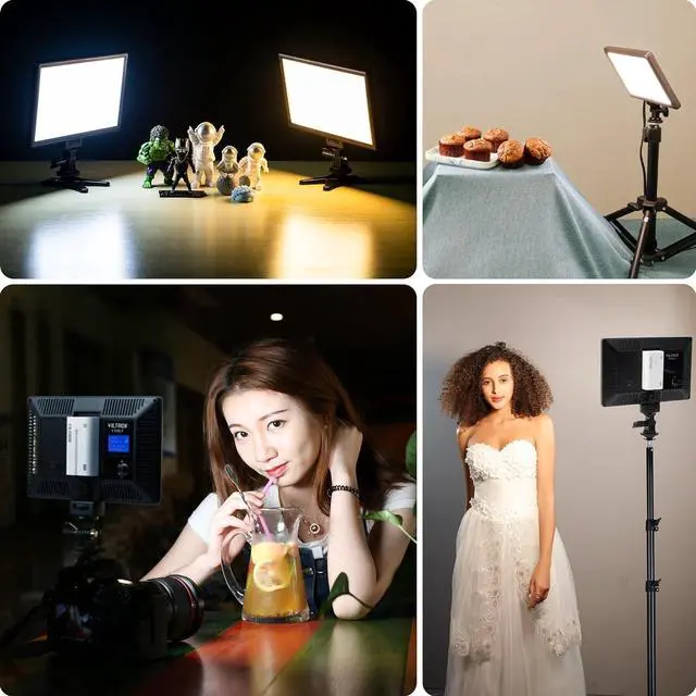 Alt view image 7 of 7 - VILTROX 15W LED Video Light Panel, 3300K-5600K On Camera Light, Super Thin Key Light Panel with NP-F550, Led Photography Lighting CRI95+ for Studio Photography Video Recording Live Streaming L116T