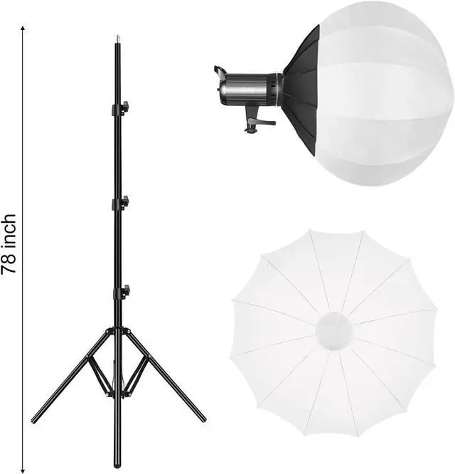 Alt view image 2 of 7 - Bi-Color LED Video Light, GVM 100W Photography Lighting with Bowens Mount, APP Control System, Lantern Softbox Video Lighting Kit for YouTube Outdoor Studio, Dimmable 3200K-5600K, CRI 97+