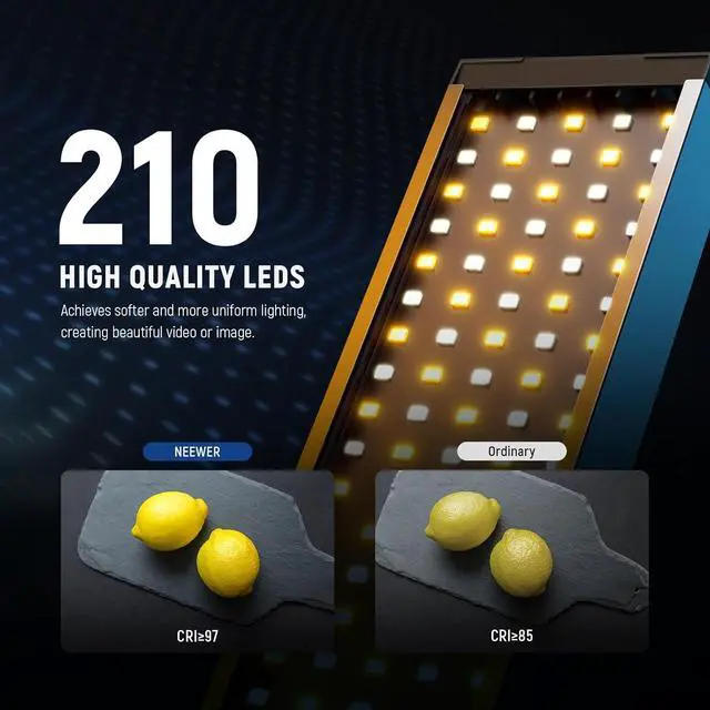 Alt view image 3 of 7 - NEEWER Upgraded LED Video Light Stick & 2.4G Remote Kit, 2 Pack Handheld Dimmable 3200K~5600K CRI97+ Video Lighting with Stands/Filters/Bag for YouTube Video Recording Photography Gaming, BH20B Black