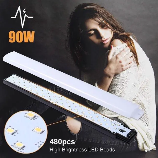 Alt view image 6 of 7 - Great Video Maker 600S LED Ring Light, 90W Dimmable Led Video Light Kit with Detachable Light Bars, Photography Lighting Led Video Lighting Kit for Live Broadcast, YouTube, CRI 97+ 3200K-5600K