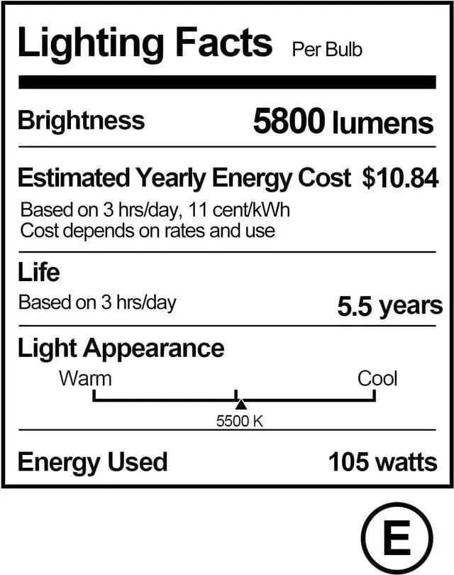 Alt view image 5 of 7 - EMART Full Spectrum Light Bulb, 105W Spiral CFL 5500k Daylight for Softbox Lighting Kit, Replacement Lamp for Photography Photo Video Studio, Household Use, Portrait Shooting -2PACK