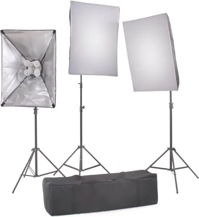 Main image of 2400 WATT Digital Photography Continuous Softbox Lighting Studio Video Portrait Kit CH9004S3 by Kaezi