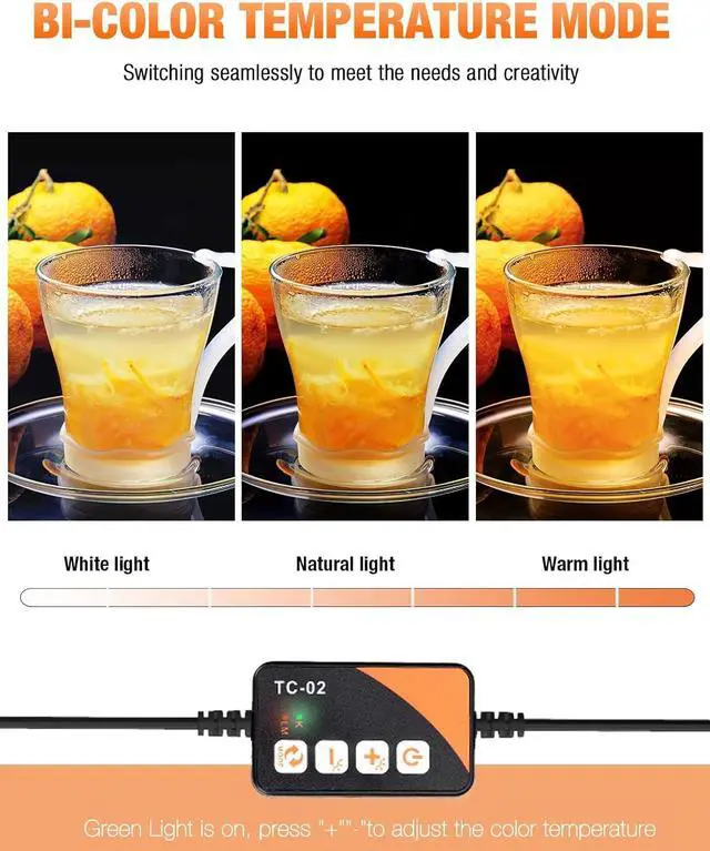 Alt view image 4 of 7 - Bi-Color Dimmable Photo Light Box Kit, 32x32 inch/80x80 cm Photo Studio Photography Photo Box Kit 2 Led Light Bars 252 LED Light Beads Tabletop Professional Shooting Tent with 5 Backdrops