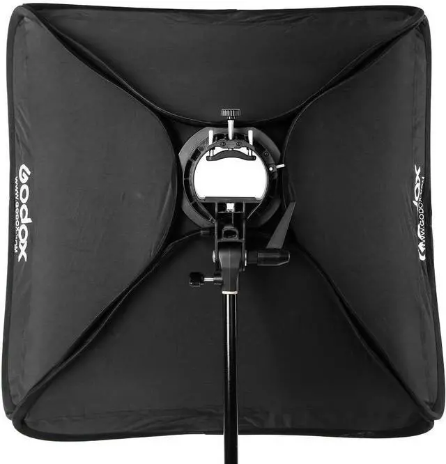 Alt view image 4 of 7 - Godox Softbox 24"x24"/60x60cm with S-Type Speedlite Bracket & Bag