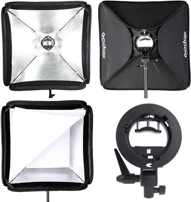 Alt view image 6 of 7 - Godox Softbox 24"x24"/60x60cm with S-Type Speedlite Bracket & Bag