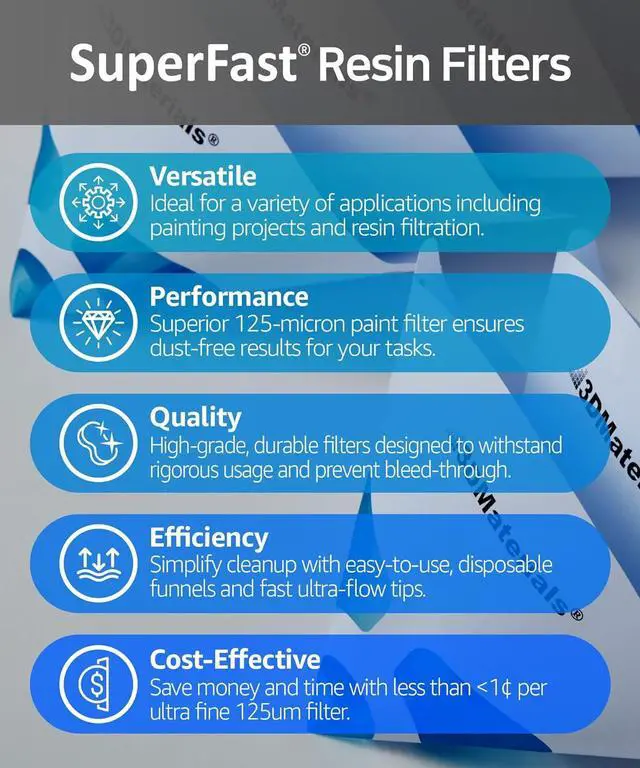 Alt view image 3 of 7 - SuperFilter 100 pcs, Disposable Filter, 3D Printer Resin and Paint Strainer, Made in Korea by 3DMaterials
