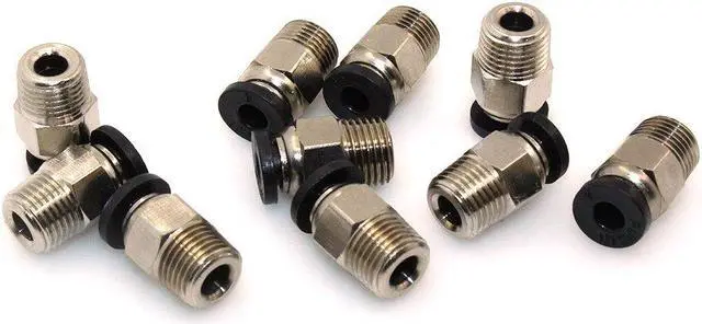 Alt view image 2 of 7 - BIQU PC4-M10 Pneumatic Connector Fittings Bowden Tube Coupler Male Straight PTFE Tube Push for E3D-V6 Bowden Extruder Compatible with Ender-3 Ender-3 V2 3D Printers (Pack of 10pcs)
