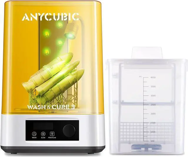 Main image of ANYCUBIC Wash and Cure 3.0. Newest Uparaded Volume 2 in 1 Wash and Cure Station. with Gooseneck Lights. for Mars Anycubic Photon Mono 4K 2 LCD SLA DLP 3D Printer Washing Size of 165 x 100 x180 mm
