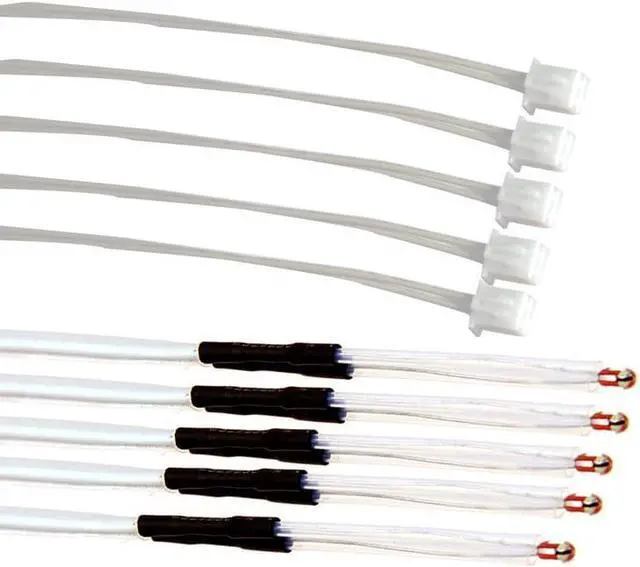 Main image of 5PCS Creality 3D Printer NTC Thermistor 100K, NTC 3950 100K ohm Thermistor Temp Sensor for Creality Ender 3/Ender 3 Pro/Ender 3 Neo/Ender 3 Max/Voxelab Aquila, XH2.54-2P Connector (1.3m/51.1inch)