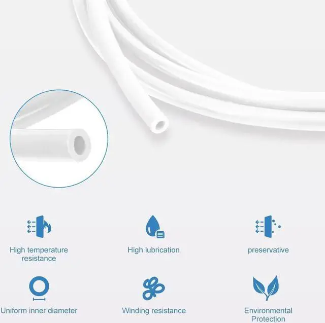 Alt view image 2 of 6 - Official Creality 3D Printer Bowden Tube 1M, 3D Printer PTFE Tube Teflon Bowden Tubing Upgrades for 1.75mm Filament Ender 3/Ender 3 V2/Ender 3 Pro/Ender 3 Max/Ender 5 Series/CR 10 Series (1M)