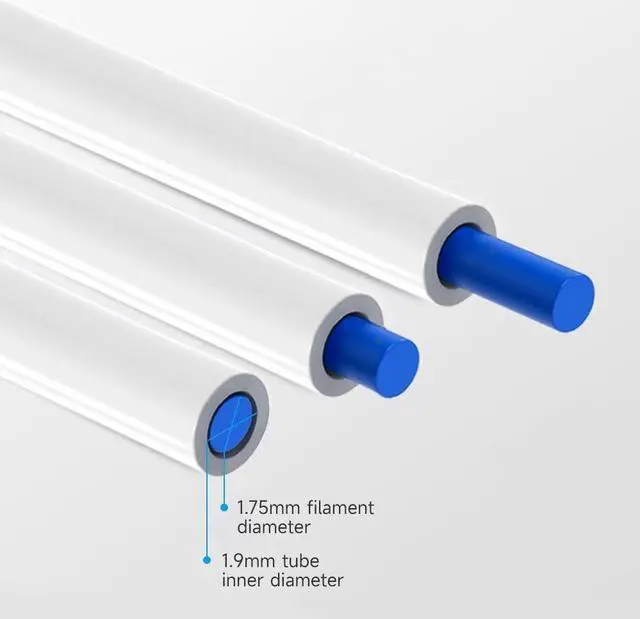 Alt view image 3 of 6 - Official Creality 3D Printer Bowden Tube 1M, 3D Printer PTFE Tube Teflon Bowden Tubing Upgrades for 1.75mm Filament Ender 3/Ender 3 V2/Ender 3 Pro/Ender 3 Max/Ender 5 Series/CR 10 Series (1M)
