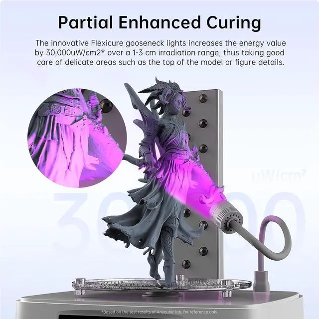 Alt view image 3 of 6 - ANYCUBIC Wash and Cure 3 Plus Station, Size-Upgrade Wash Cure Machine with Gooseneck Lights, Dual-Layer Design and IPA Saving, for Anycubic Photon Mono M5 Saturn LCD/SLA/DLP 3D Printer