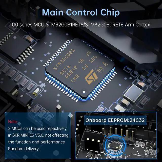 Alt view image 2 of 7 - BIGTREETECH SKR Mini E3 V3.0 Motherboard with TMC2209 UART Stepper Motor Driver BTT 32 Bit Silent Control Board, Support Marlin/Klipper for Ender-3, Ender-3 V2, Ender-3 Pro 3D Printer