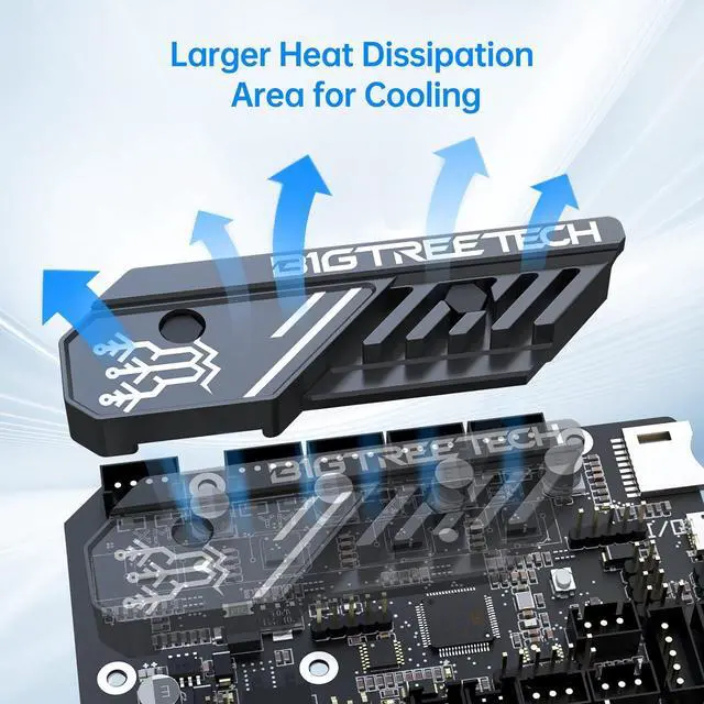 Alt view image 3 of 7 - BIGTREETECH SKR Mini E3 V3.0 Motherboard with TMC2209 UART Stepper Motor Driver BTT 32 Bit Silent Control Board, Support Marlin/Klipper for Ender-3, Ender-3 V2, Ender-3 Pro 3D Printer