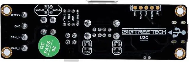 Alt view image 6 of 7 - BIGTREETECH U2C V2.1 Adapter Board Supports CAN-Bus Connection, with 3 CAN Output Interface for 3D Printer DIY