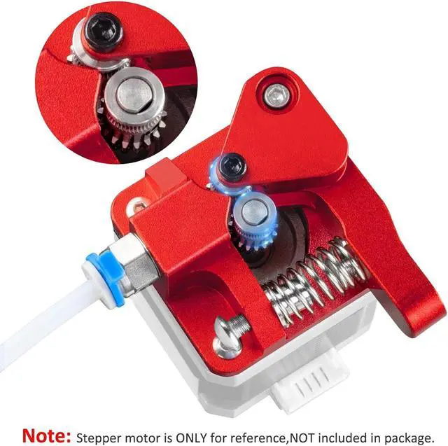 Alt view image 4 of 7 - Redrex Dual Gear Ender 3 Extruder with Two Washers Metal Drive Feeder Upgrade Kit Compatible with Creality Ender 3 V2 Pro,Ender 3 Neo Series,CR10 3D Printer TPU Filament Supported(Motor Shaft>20mm)