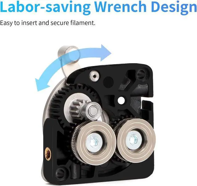 Alt view image 3 of 6 - Creality Official K1/K1C Direct Drive Extruder Kit 3.0, Without Stepper Motor, Dual Gear Feeding Extrusion Support 1.75mm Filament Compatible with 3D Printers Ender 3 V3, K1C, K1, K1 Max