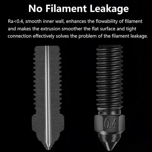 Alt view image 6 of 7 - Official Creality K1 Nozzle Kits, 5PCS Ender 3 V3 KE 3D Printer Hardened Steel Nozzles 0.4mm, High-Speed Printing and High Flow Extruder Nozzles for Creality K1, K1 Max, CR-M4, CR-10 SE 3D Printers