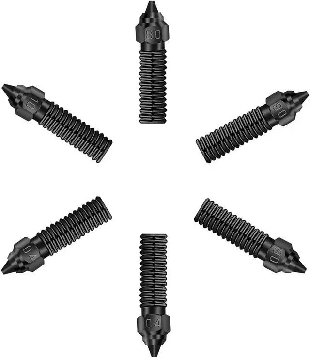 Main image of Sovol SV06 Plus/SV07/SV07 Plus Hardened Steel High Flow Nozzles 0.4mm*2pcs/0.6mm*2pcs/0.8mm*1pc/1mm*1pc 6pcs in Total