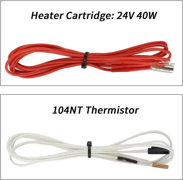 Alt view image 4 of 6 - FYSETC Prus i3 Hotend MK3S+ J-Head Extruder Kit 24V 40W for 1.75mm Direct Filament Compatible with Prus i3 MK3/MK3S/MK3S+ and Other E3 V6 Remote Printhead Printer with Silicon Cover and 0.4mm Nozzle