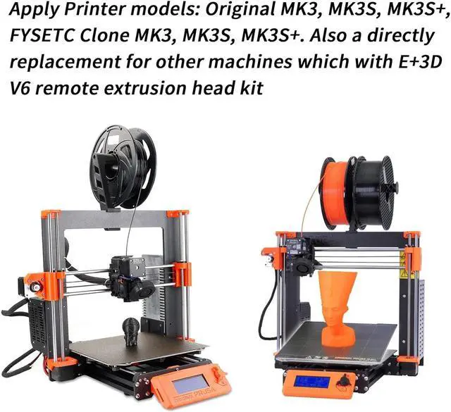 Alt view image 5 of 6 - FYSETC Prus i3 Hotend MK3S+ J-Head Extruder Kit 24V 40W for 1.75mm Direct Filament Compatible with Prus i3 MK3/MK3S/MK3S+ and Other E3 V6 Remote Printhead Printer with Silicon Cover and 0.4mm Nozzle