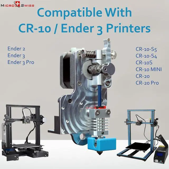 Alt view image 2 of 7 - Micro Swiss Direct Drive Extruder for Creality CR-10 / Ender 3 Printers