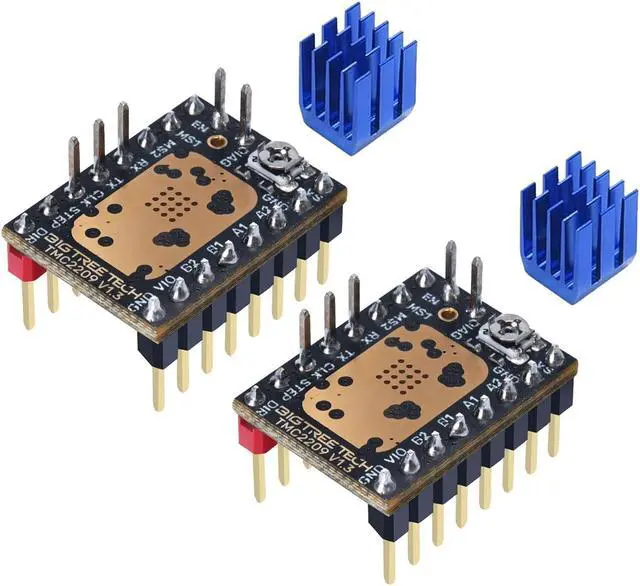Main image of BIGTREETECH TMC2209 V1.3 UART Stepper Motor Driver 2.8A Peak Stepstick Silent Driver for Manta M8P, Octopus V1.1, Octopus Pro, SKR 3, SKR V1.4 Turbo, SKR Pro V1.2 3D Printer Control Board (2 PCS)