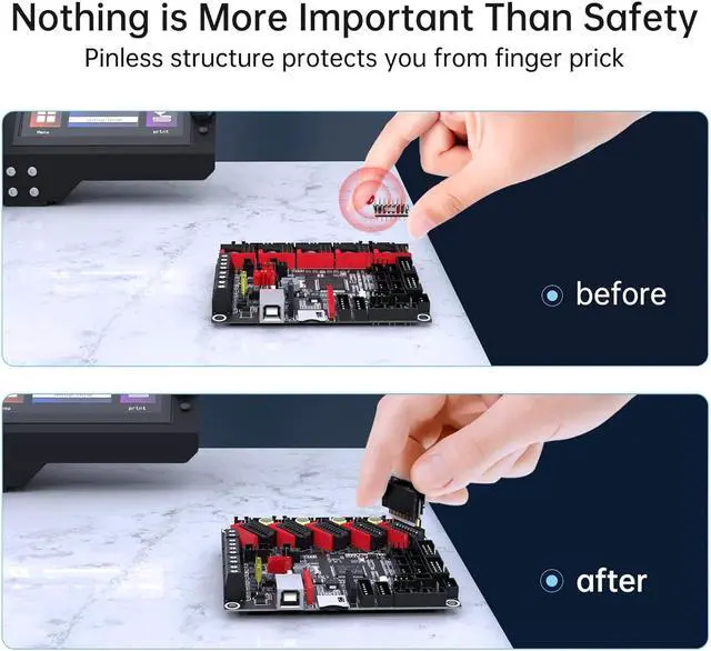 Alt view image 5 of 7 - BIGTREETECH EZ2209 V1.0 Stepper Motor Driver 5PCS Stepstick Mute EZ2209 Compatible with SKR 3 EZ Manta E3 EZ 3D Printer Controller Main Board