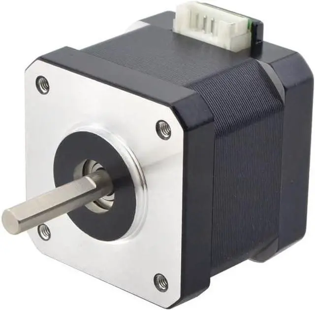 Alt view image 2 of 6 - STEPPERONLINE Nema 17 Stepper Motor Bipolar 1.5A 42Ncm 42x42x38mm 1.8deg 4 Wires with 1m Cable and Connector (3 Pack)