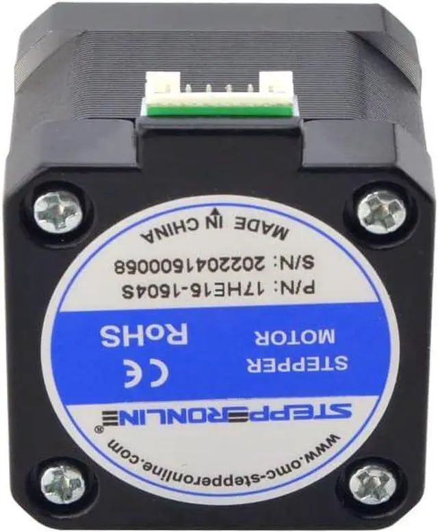Alt view image 4 of 6 - STEPPERONLINE Nema 17 Stepper Motor Bipolar 1.5A 42Ncm 42x42x38mm 1.8deg 4 Wires with 1m Cable and Connector (3 Pack)