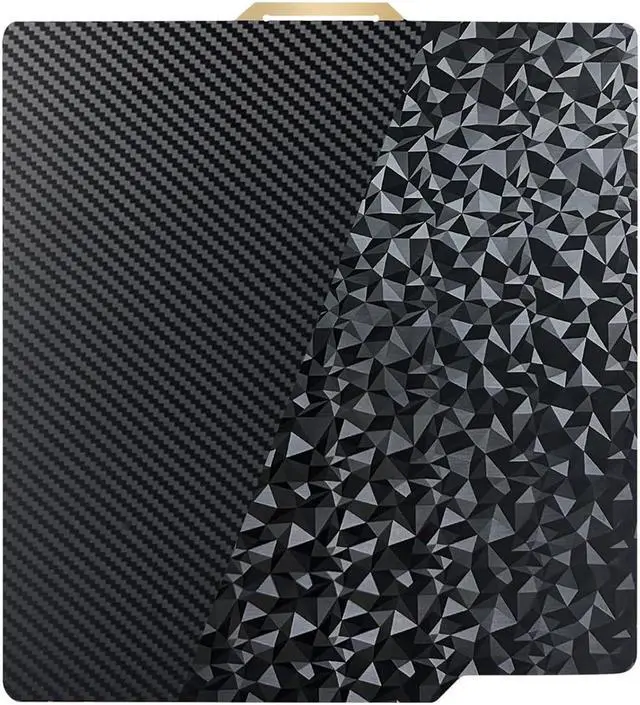 Main image of Double Sided Textured PEO PET Build Plate for Bambu Lab X1C/X1/X1E/P1P/P1S/A1, Diamond PEO+Carbon Fiber PET Spring Steel Sheet Plate 257x257mm for Bambu Labs