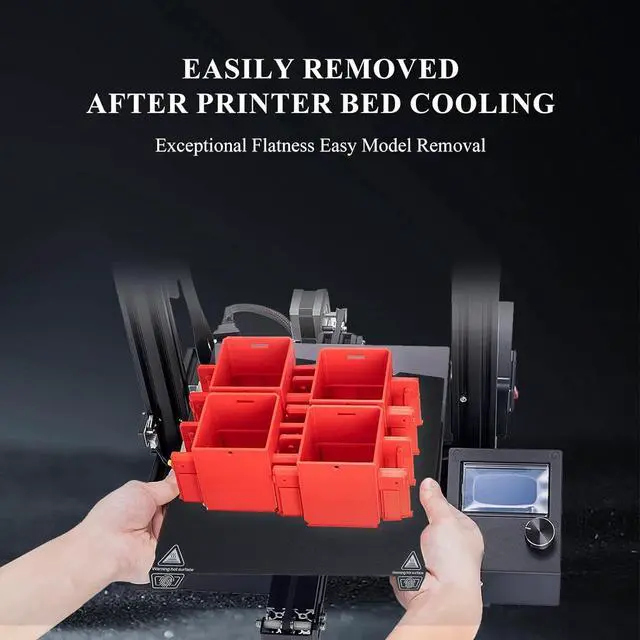 Alt view image 4 of 6 - PEI Sheet and Flexible Magnetic Build Plate, 235mm x 235mm Textured Double-Sided 3D Printer Build Heated Bed Platform for Ender 3 V3 SE-KE/Ender 3/Ender 3 V2-Pro-S1/Ender 5-Pro/Ender 3/5