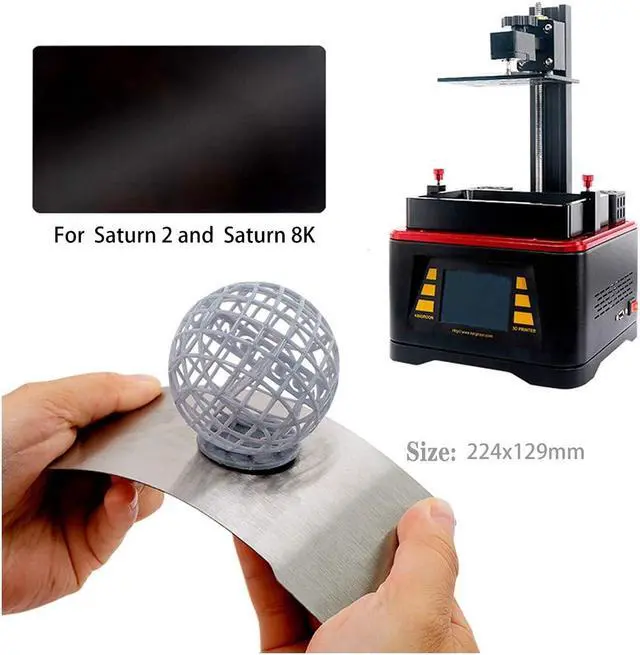 Alt view image 6 of 7 - KOYOFEI Resin 3D Printer Flex Building Plate for Saturn 2/3, Spring Steel Flexible Plate and Magnetic Base Platform for Saturn 3, Saturn 3 Ultra, Saturn 2 and Saturn 8K 224x129mm