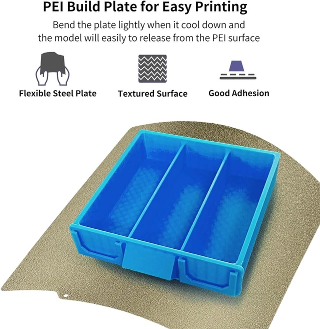 Alt view image 4 of 6 - IdeaFormer-3D Double Sided PEI Sheet 220x220mm, Flexible PEI Build Plate with Magnetic Plate for Artillery Genius for Anycubic Mega Pro/Mega S/Anet A6/A8/Wanhao Duplicator i3/Duplicator 6/Tronxy X2