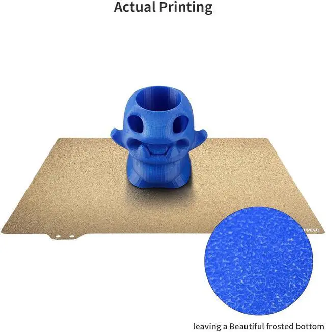Alt view image 7 of 7 - FYSETC 3D Printer Geetech A30 Bed 330x330mm Removable Textured PEI Spring Steel Plate + Sticker Smooth Hotbed Cover Build Surface Fit Flsn Core-XY, TroXY X3S / X5S / X5SA Pro, Geetech A30 Pro
