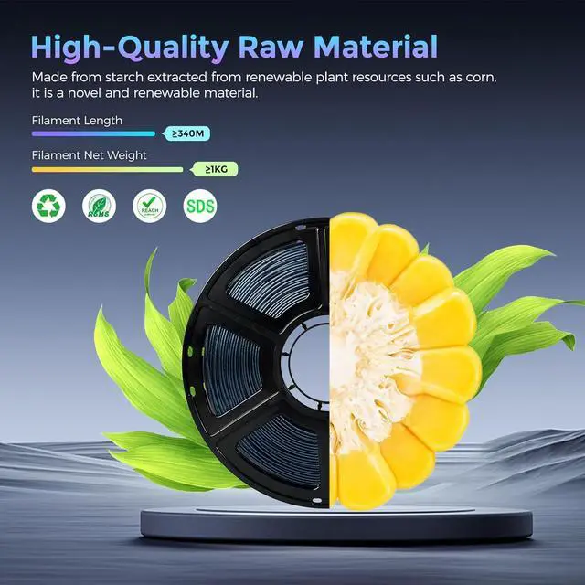 Alt view image 6 of 7 - FLASHFORGE PLA Filament 1.75mm +/- 0.02mm Burnt Titanium, Color Changeable 3D Printer Filament 1kg (2.2lbs), Chameleon Changing Colors with Light, Perfectly Hide The Layer Line