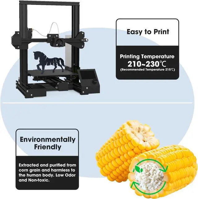 Alt view image 5 of 6 - 3DHoJor PLA Pro Filament 1.75mm (PLA+ Filament), 1kg 3D Printer PLA Filament, 3D Printing Filament, Cardboard Spool, Dimensional Accuracy +/- 0.03 mm, Fit Most FDM 3D Printer-Black