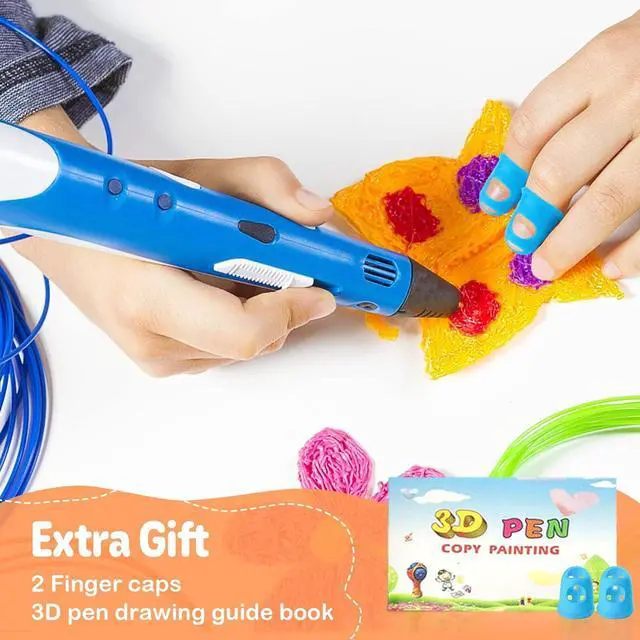 Alt view image 6 of 7 - 3D Pen Filament Refills 15 Colors, 16 ft per Color Total 240 ft, 1.75 mm PLA Compatible with SCRIB3D MYNT3D 3D Pen Comes with 2 Finger Caps & 3D Pen Template Book [3D Pen NOT Include]