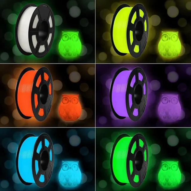 Alt view image 6 of 7 - SUNLU Glow in The Dark PLA Filament, Neatly Wound Luminous PLA 3D Printer Filament 1.75mm Dimensional Accuracy +/- 0.02mm, Fit Most FDM 3D Printers, 1kg Spool (2.2lbs), (Blue PLA, Glow Blue)