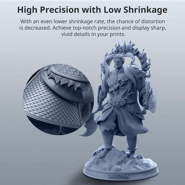 Alt view image 4 of 7 - ANYCUBIC 3D Printer Resin, ABS-Like Resin Pro 2 with Enhanced Strength and Toughness, Performance far Superior to ABS-Like Resin, Low Odor, Wide Compatible for All Resin 3D Printers (Grey, 1kg)