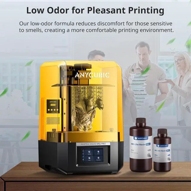 Alt view image 5 of 7 - ANYCUBIC 3D Printer Resin, ABS-Like Resin Pro 2 with Enhanced Strength and Toughness, Performance far Superior to ABS-Like Resin, Low Odor, Wide Compatible for All Resin 3D Printers (Grey, 1kg)