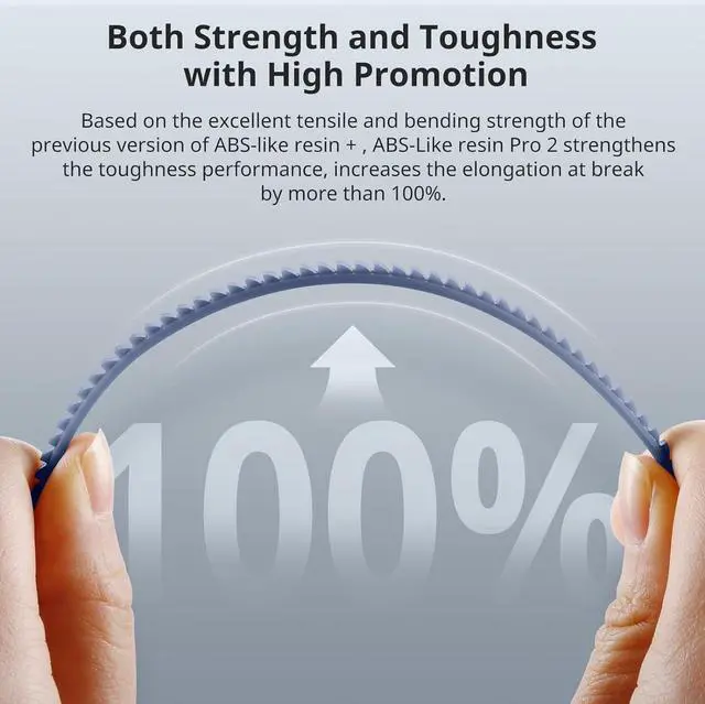 Alt view image 2 of 7 - ANYCUBIC 3D Printer Resin, ABS-Like Resin Pro 2 with Enhanced Strength and Toughness, Performance far Superior to ABS-Like Resin, Low Odor, Wide Compatible for All Resin 3D Printers (Grey, 1kg)