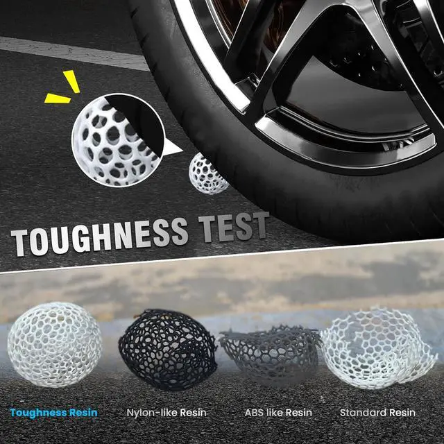 Alt view image 4 of 7 - SUNLU High Toughness 3D Printer Resin 2KG, Enhanced Flexible 3D Printing Photopolymer Resin, 405nm UV Fast Curing 3D Resin for Most LCD DLP SLA Resin 3D Printers, Bendable and not Brittle, 2000g Black