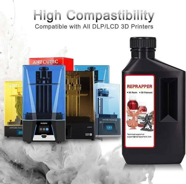 Alt view image 5 of 6 - Silver MetalShift 3D Printer Resin 405nm Fast UV-Curing Standard Photopolymer 3D Printing Resin with Metallic Shine for LCD Printer, Argent Aura 1000g