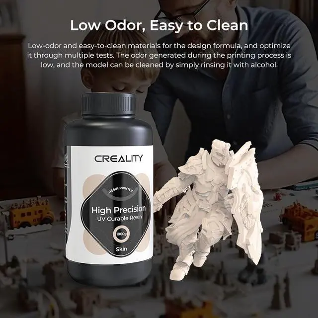 Alt view image 4 of 7 - Creality 8K Resin for Halot-Mage, 1kg(2.2lbs) 3D Printer Resin High Precision for 8K/10K/12K LCD 3D Printing 405nm UV-Curing Resin, Low Shrinkage, Showcase Models & Works (Grey)
