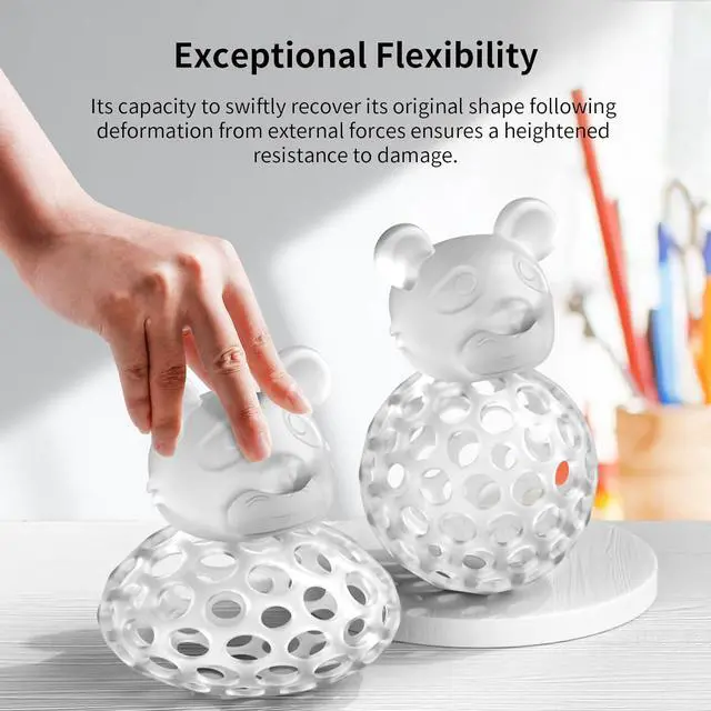 Alt view image 3 of 7 - ANYCUBIC Ultra Tough Resin, 3D Printer Resin with Strong Impact Resistance and High Flexibility, Suitable for Direct Use or as an Additive, Wide Compatible for LCD Resin 3D Printers (Clear, 1kg)