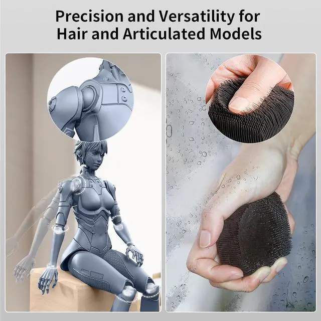 Alt view image 4 of 7 - ANYCUBIC Ultra Tough Resin, 3D Printer Resin with Strong Impact Resistance and High Flexibility, Suitable for Direct Use or as an Additive, Wide Compatible for LCD Resin 3D Printers (Grey, 1kg)