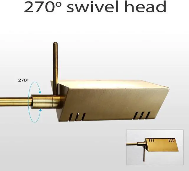 Alt view image 3 of 7 - Bright LED Pharmacy Table Lamp, Full Range Dimming, 12W LED, 360 Degree Swing Arms, Desk, Reading, Craft, Work Lamp, ETL Tested, Brushed Nickel